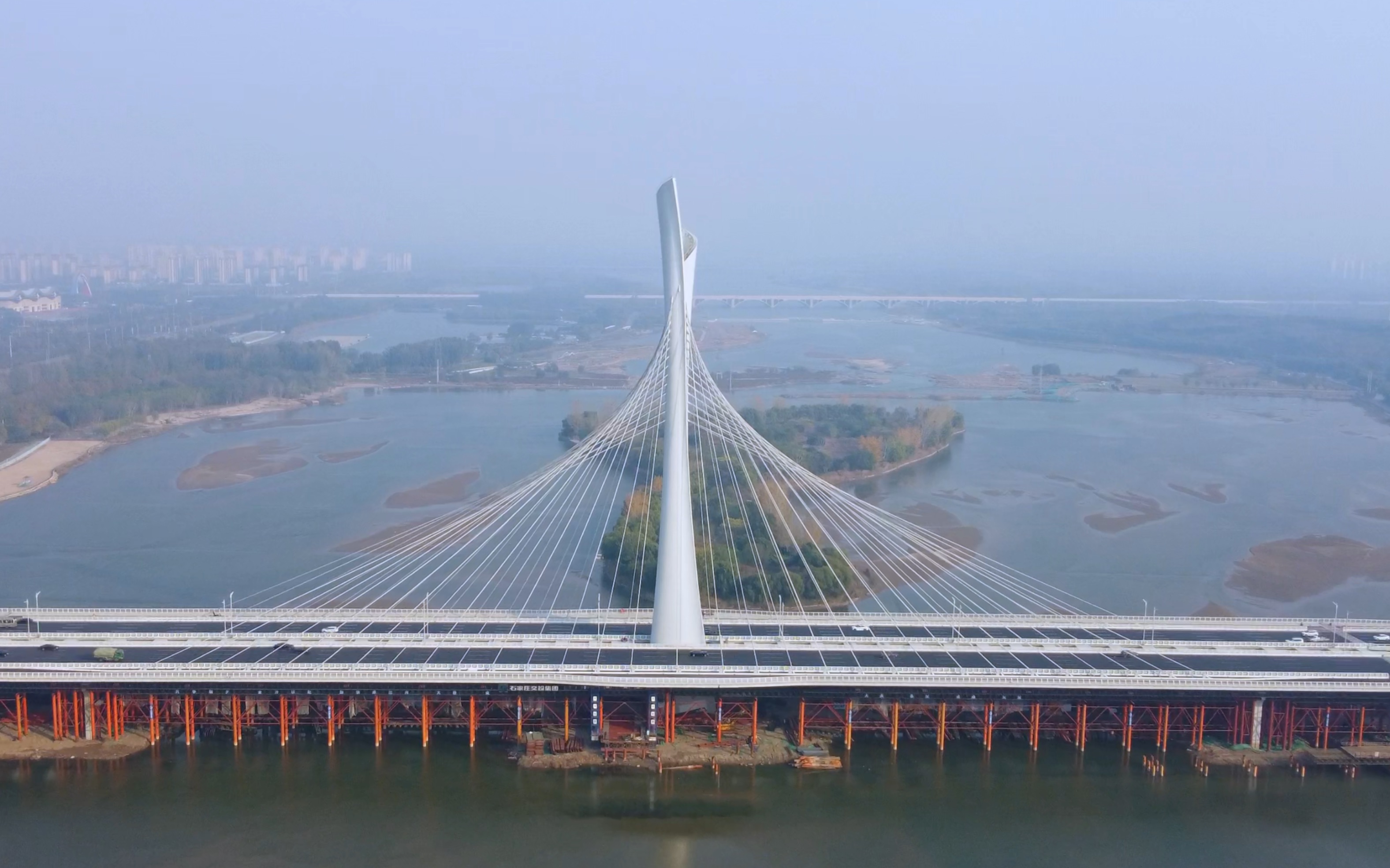 石家庄滹沱河叶子广场图片