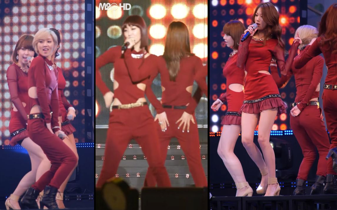 饭拍韩国模特女团nine9musesdolls短裙现场