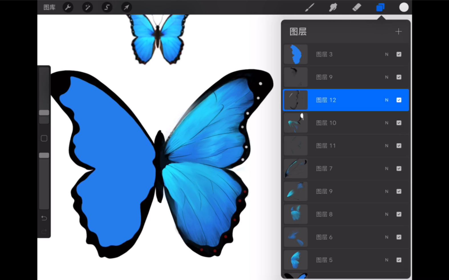 其实四十分钟画了只emoji蝴蝶只为好看?