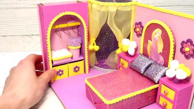 纸盒变家居 手工立体娃娃屋制作8 带浴室哦!