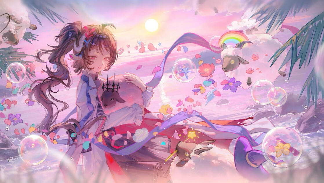 【绘画过程】艾雅法拉生贺｜祝小羊生日快乐🎂_哔哩哔哩_bilibili