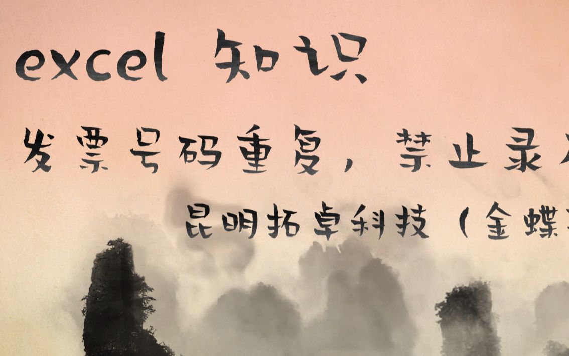 发票号码禁止重复录入1【excel 操作】哔哩哔哩bilibili