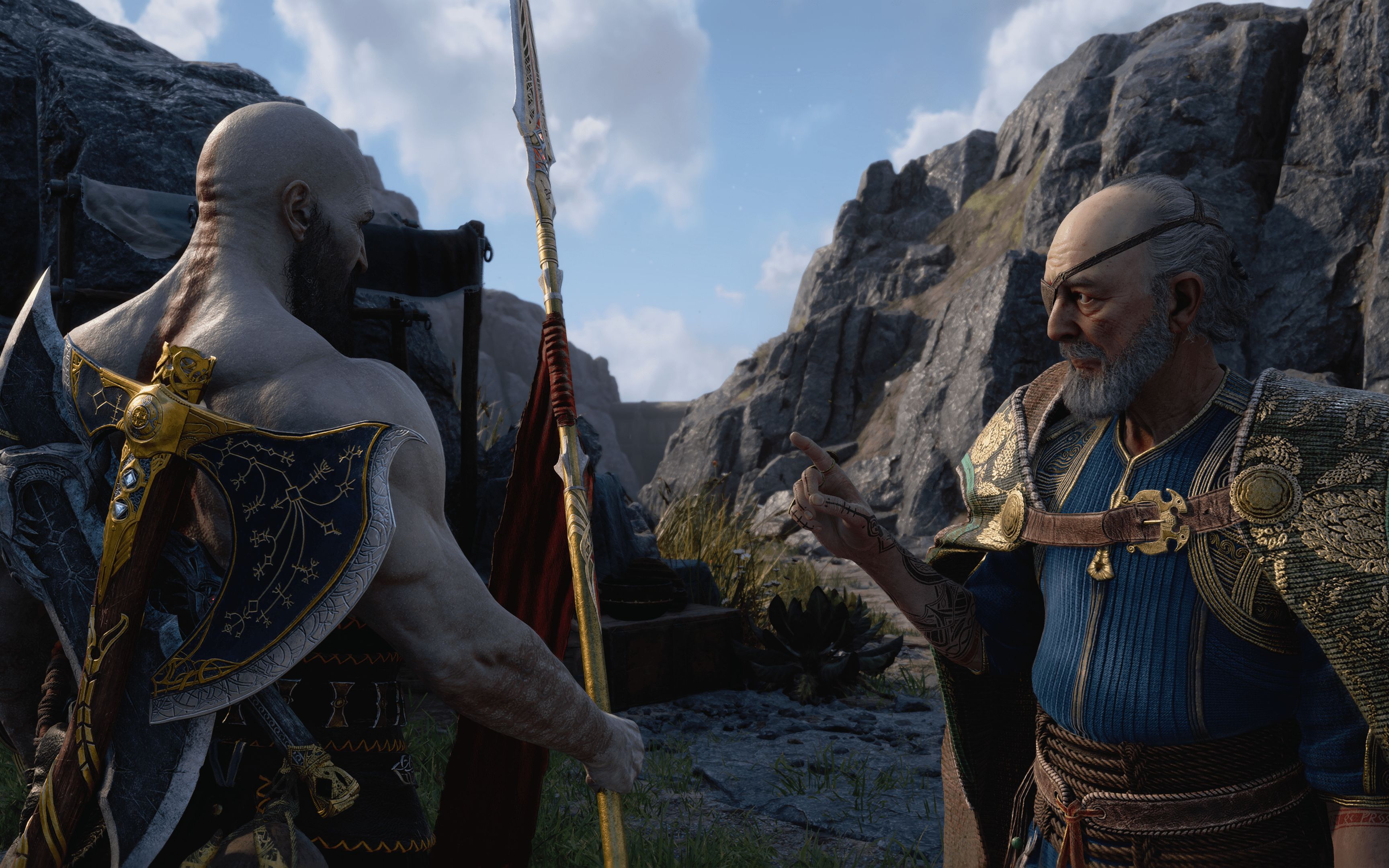 【战神:诸神黄昏 ps5 4khdr 过场动画纯享】山下矮人村庄遇奥丁诛心