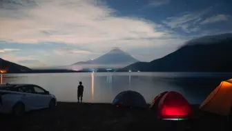 星空下的本栖湖 【Links的摇曳露营 第一集】