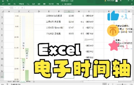 一键完成!Excel电子时间轴哔哩哔哩bilibili