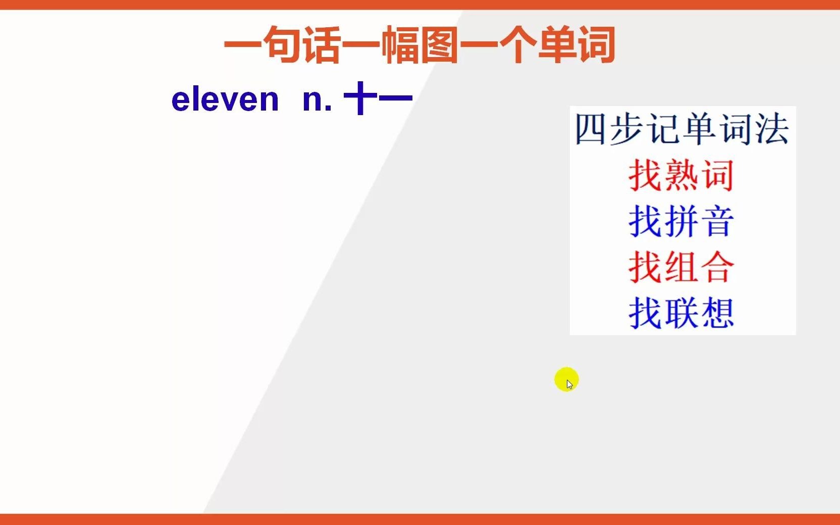 eleven十一的英语单词怎么背哔哩哔哩bilibili