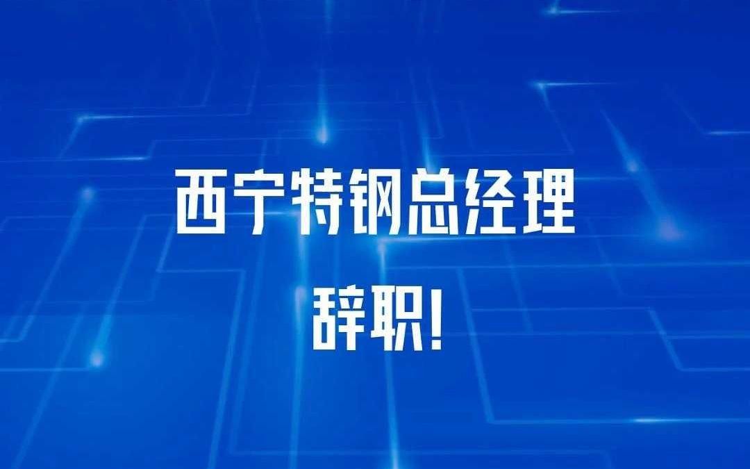 西宁特钢总经理辞职哔哩哔哩bilibili