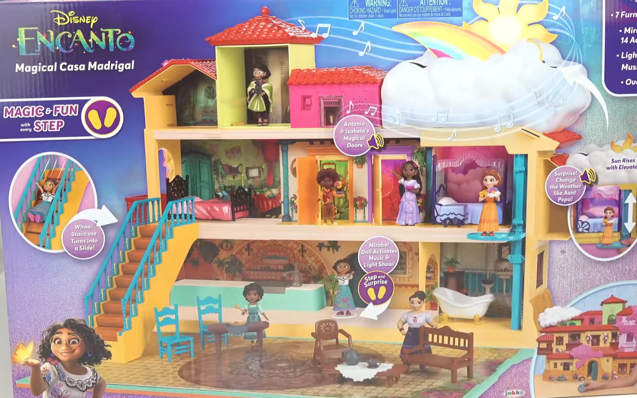 [图]【转载】迪士尼动画魔法满屋周边玩具屋开箱 Disney Encanto Magical Casa Madrigal Doll House