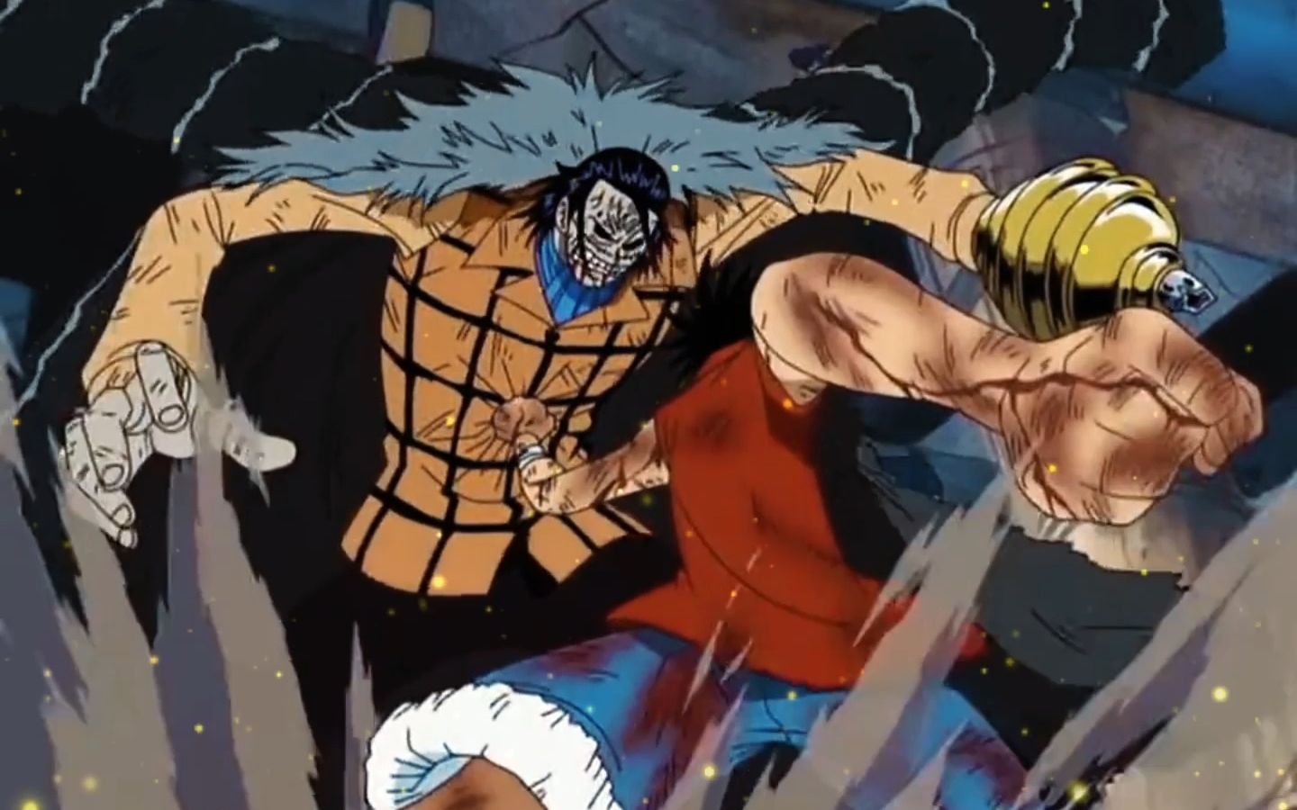 生死对决:路飞vs克洛克达尔