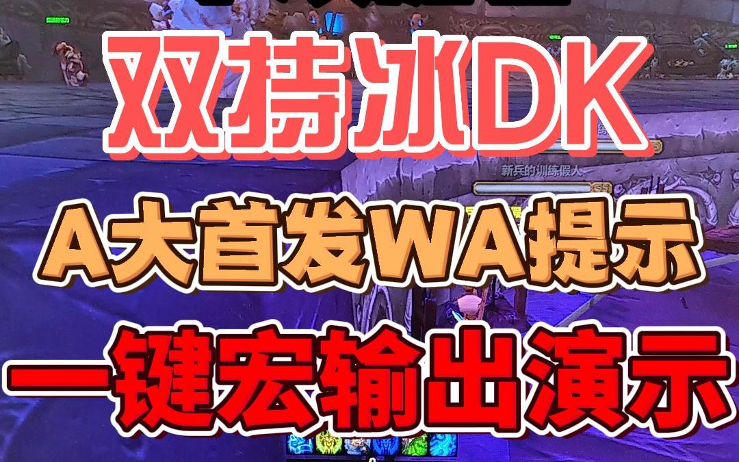 小烦魔兽【魔兽世界怀旧服】《双持冰DK》巫妖王之怒一键宏演示哔哩哔哩bilibili魔兽世界演示