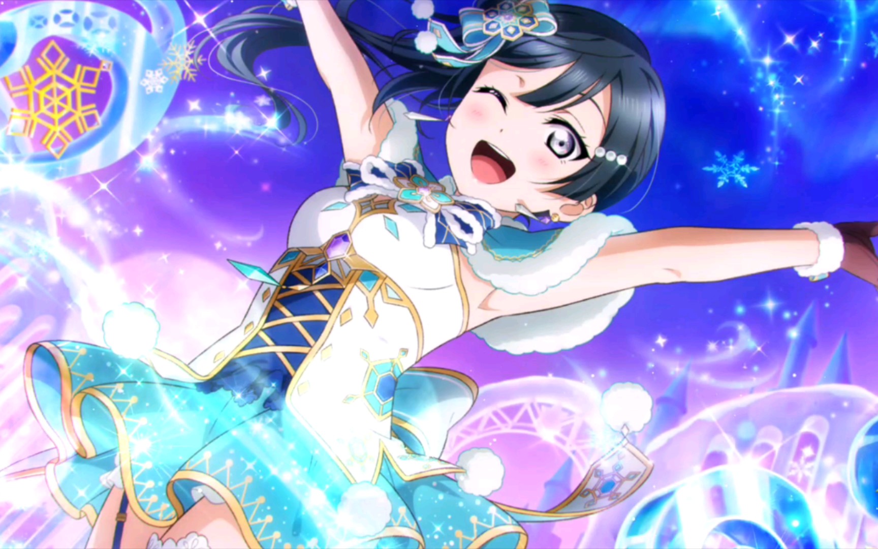 【llas】优木雪菜第一张ur 觉醒之滑冰菜菜_lovelive学园偶像祭