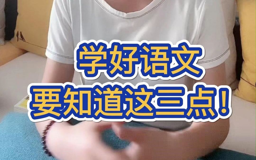 学好语文,要知道这三点!哔哩哔哩bilibili