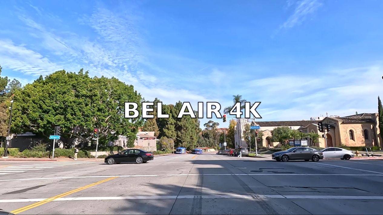【4k】从美国加州大学洛杉矶分校ucla驾车前往贝莱尔(2024.3)