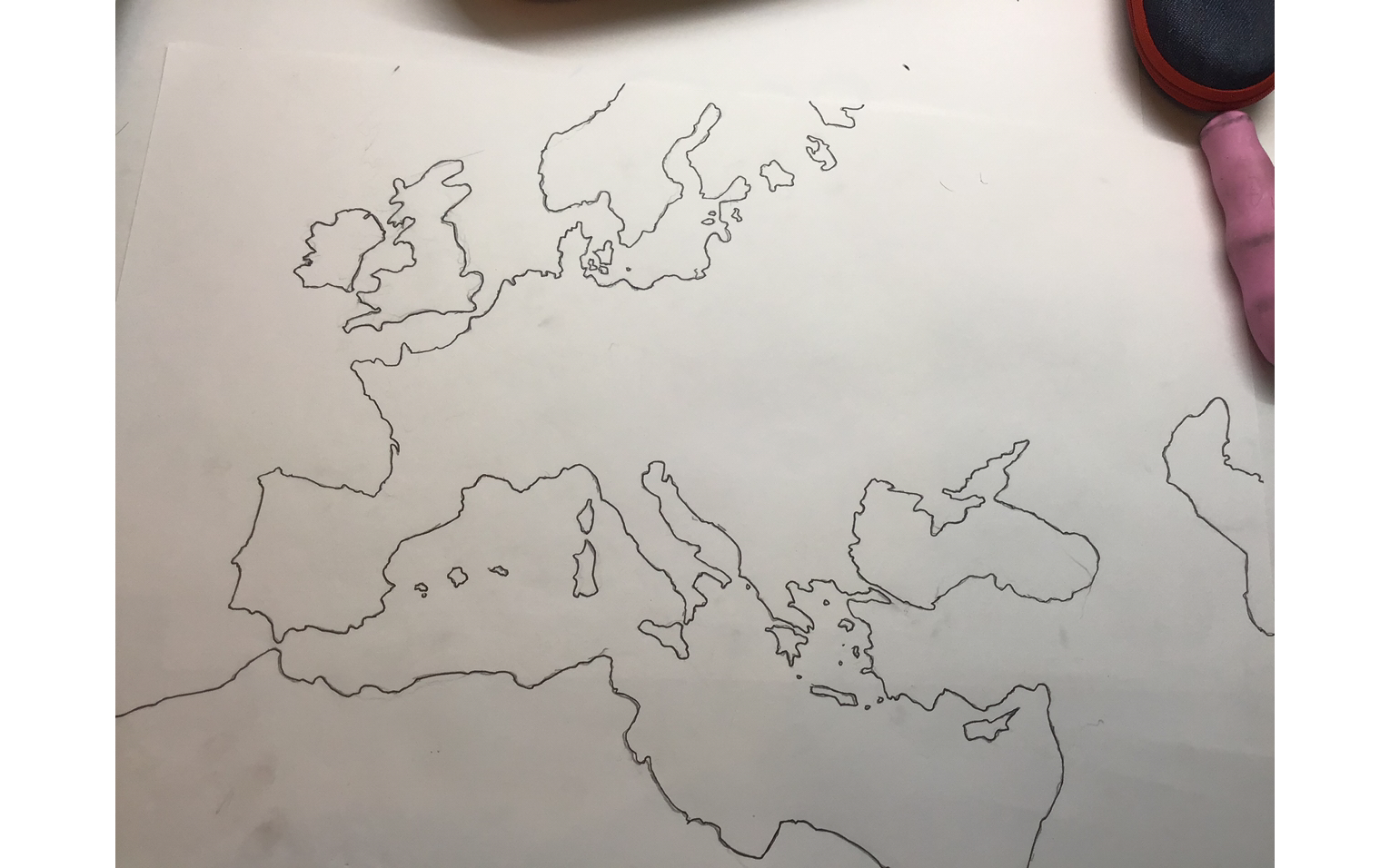 欧洲地图简笔画简图图片
