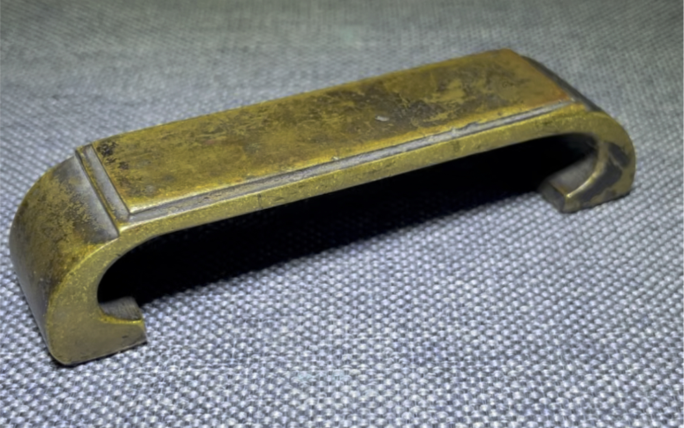 清代 文房 案头 雪花金点 铜墨床