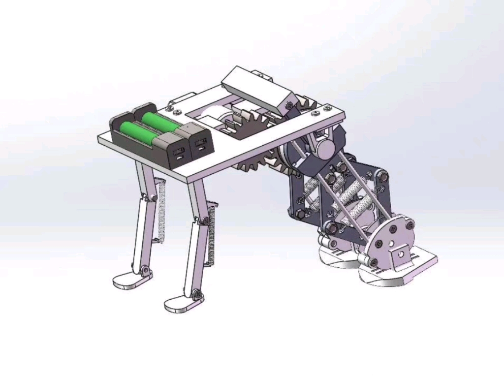 t005-仿生青蛙跳跃机器人三维sw模型设计solidworks建模3d图纸,sw2022