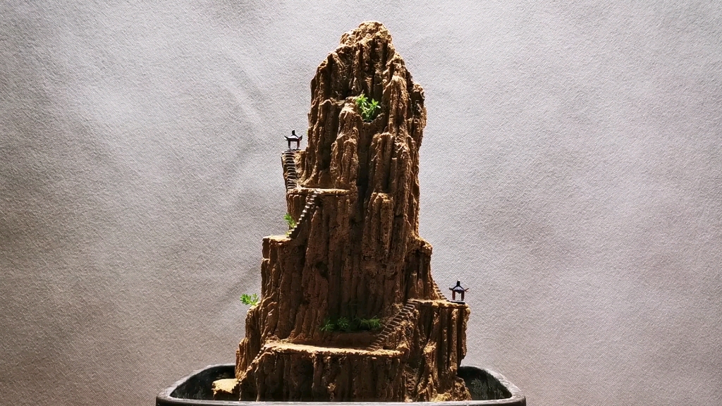 吸水石假山盆景新作欣赏三