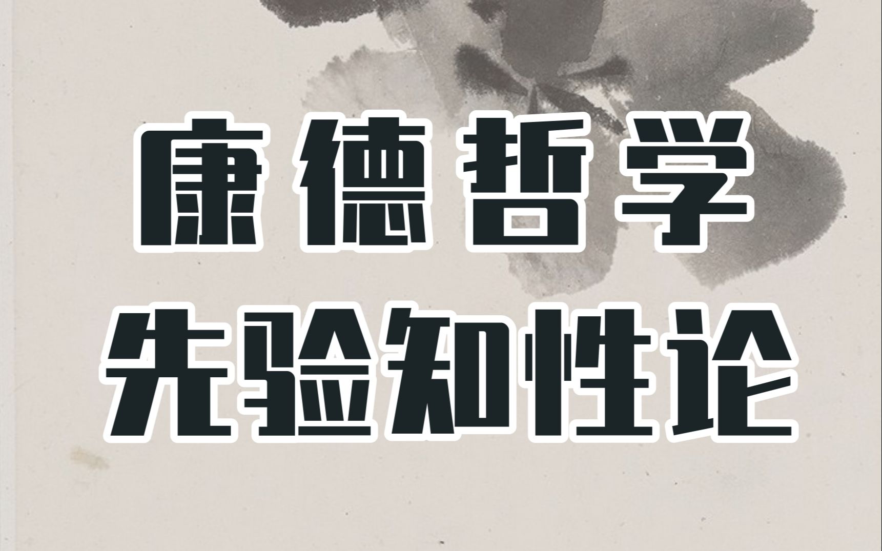 【哲学考研】精讲康德哲学先验知性论 | 德国古典哲学哔哩哔哩bilibili