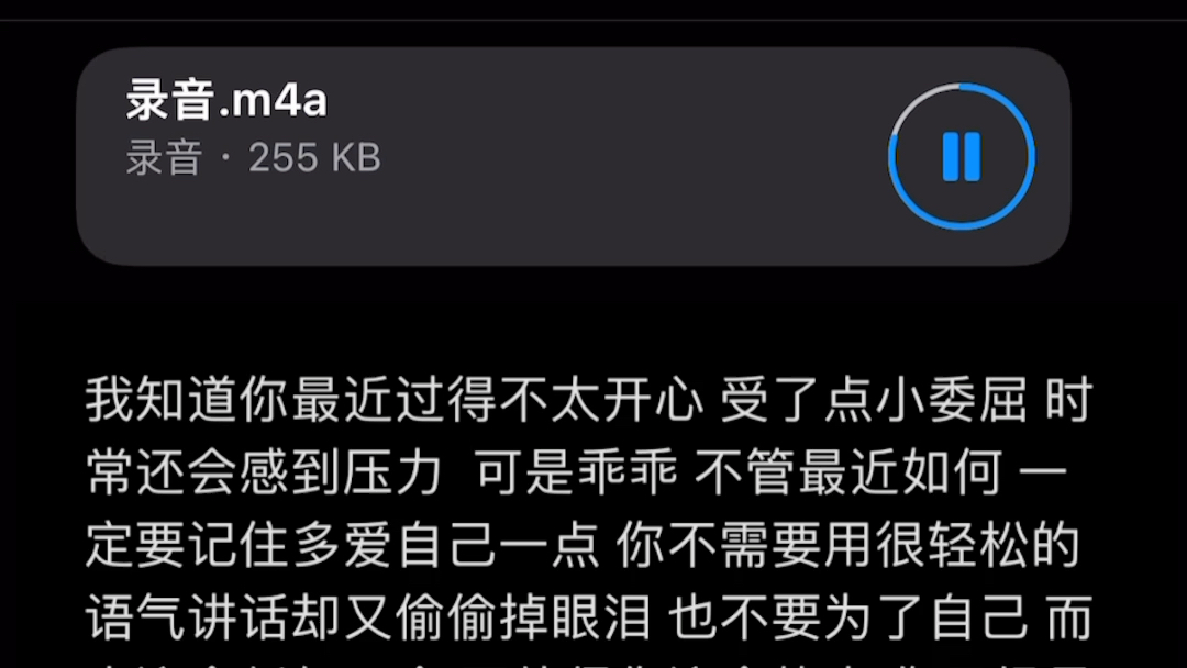 [图]语音备忘录｜照顾好自己 以及开心 才是最重要的.