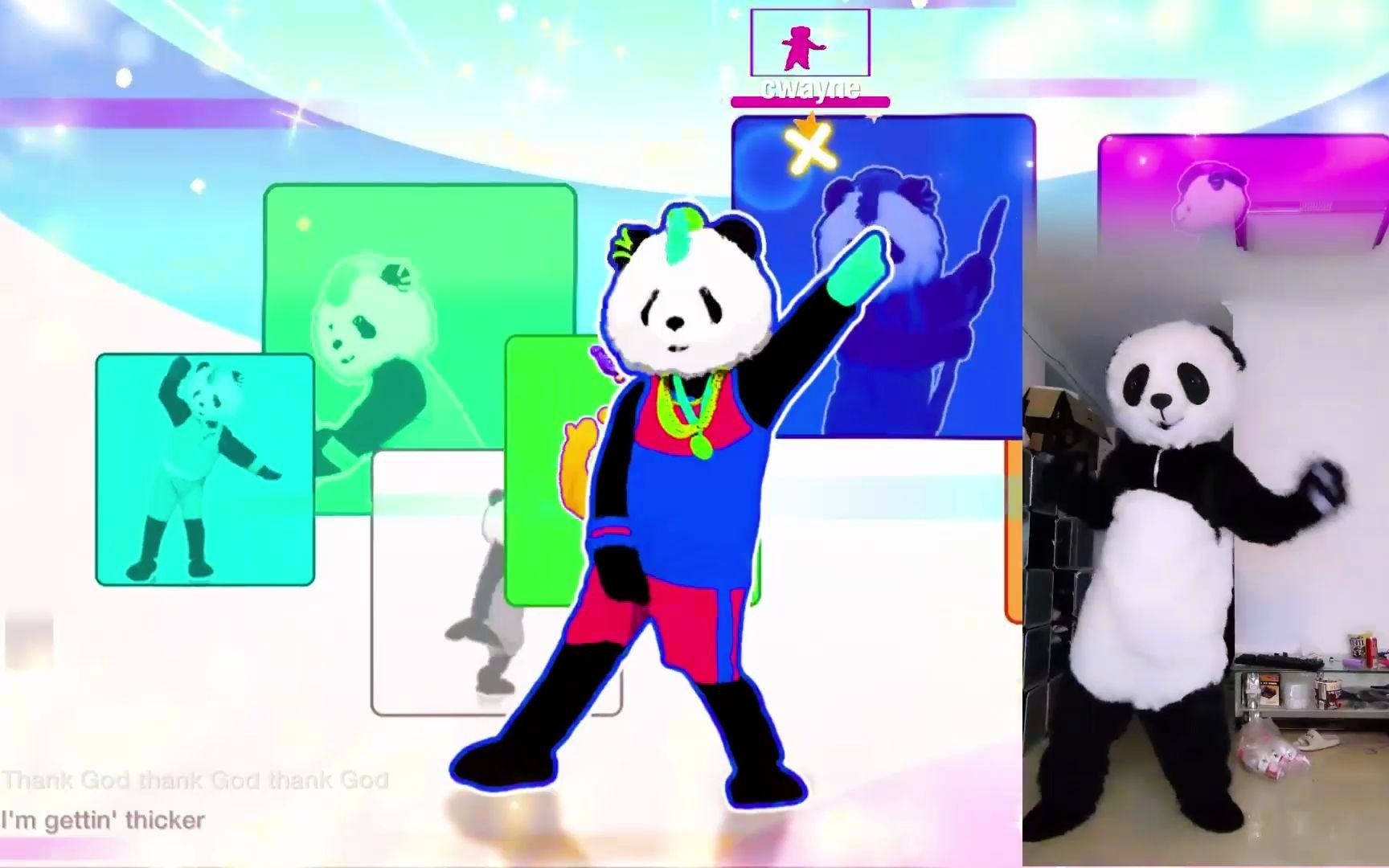当你扮小熊猫去跳just dance