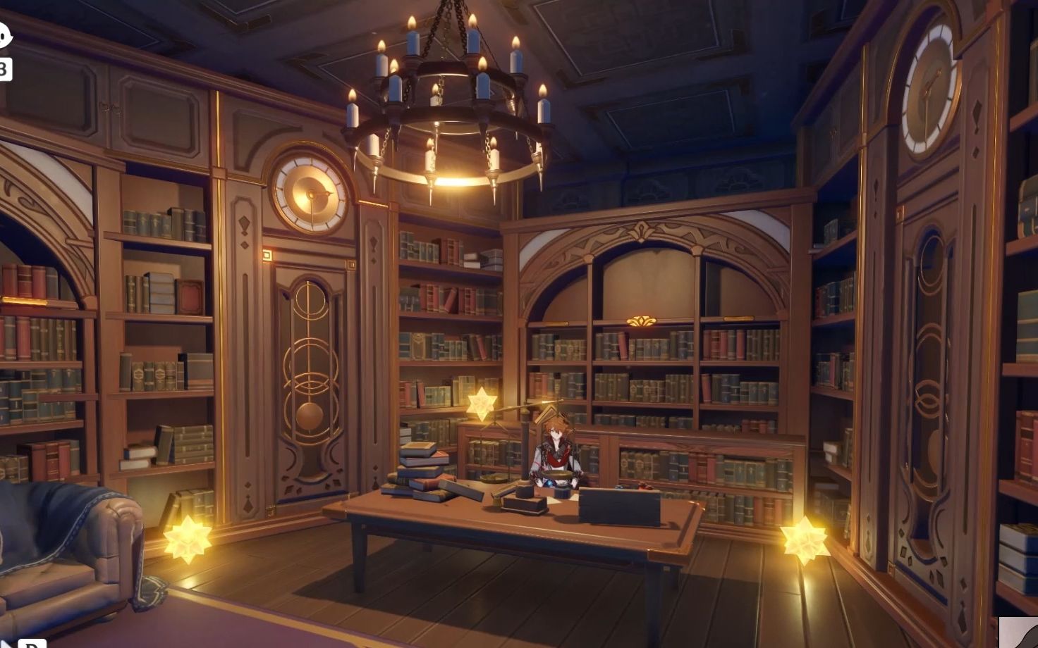 【原神/尘歌壶】五分钟随便摆的星星书房(绘绮庭室内摆设)