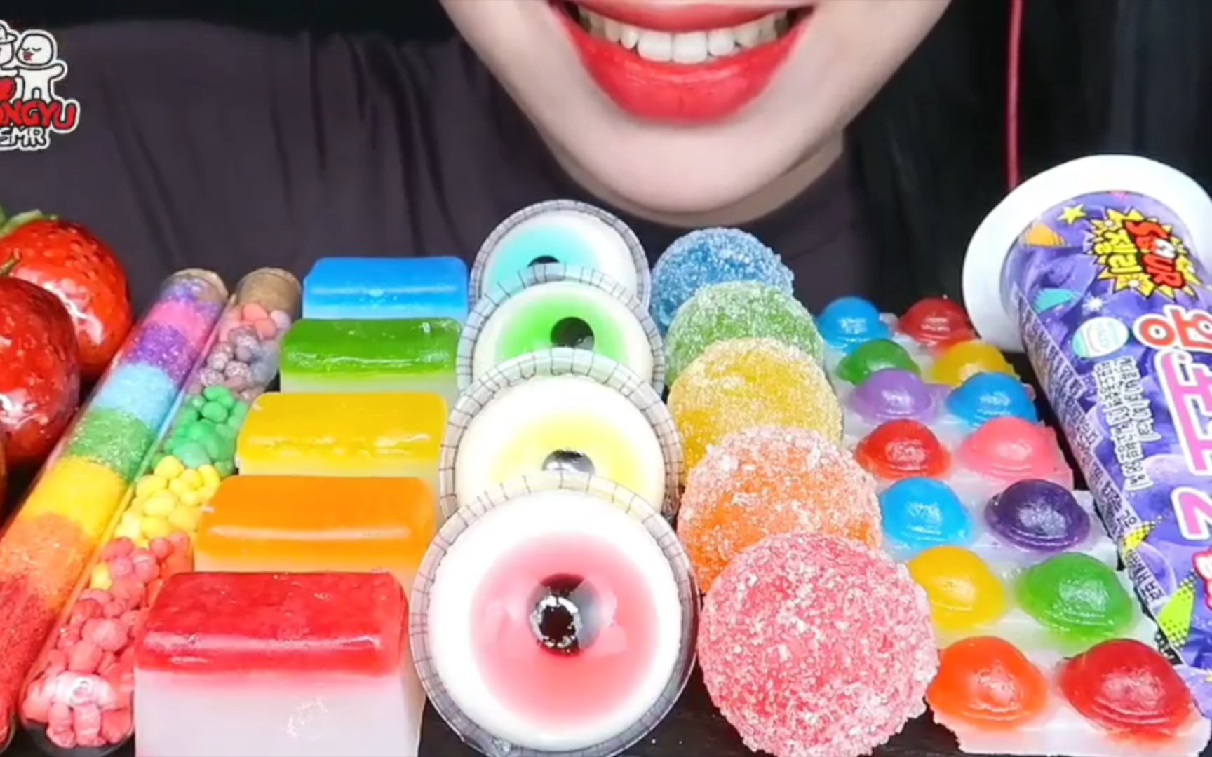 彩虹糖 眼球糖 琥珀糖 软糖 咀嚼音 吃播 声控 治愈音 解压音 助眠音