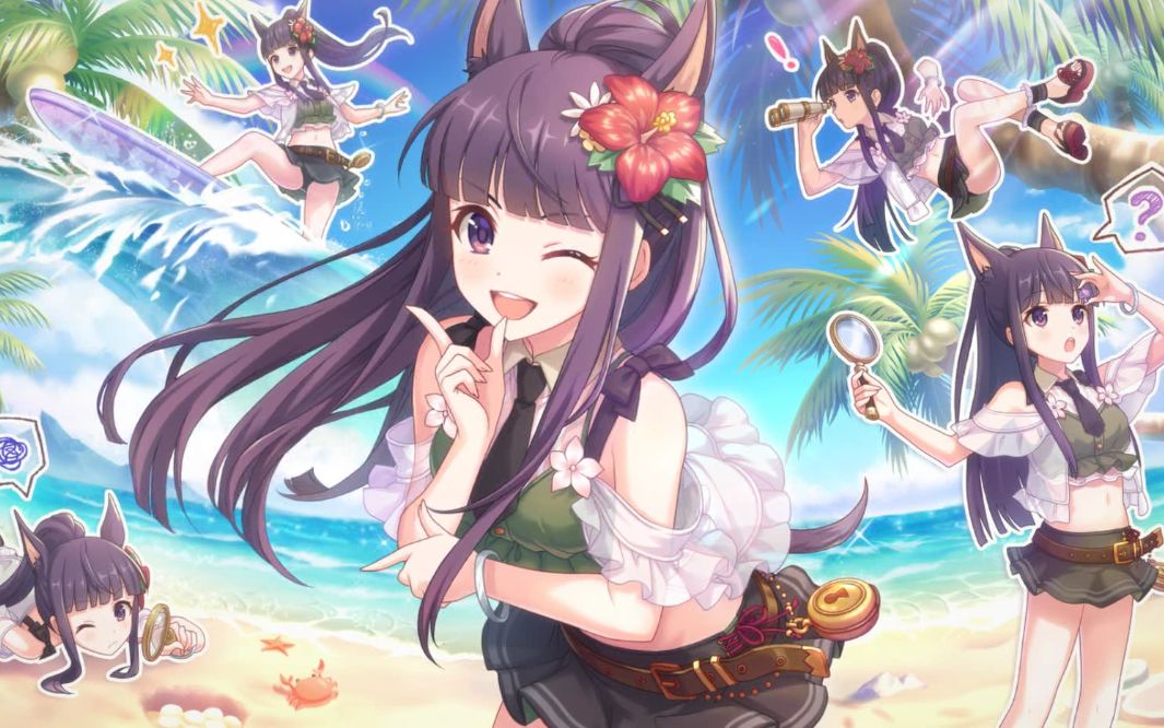 【公主连接-日服】泳装霞技能轴及ub演示(单人300破甲外带爆伤提升