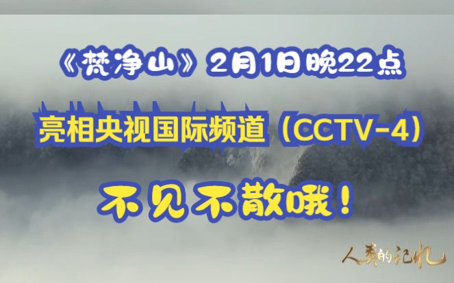 [图]纪录片《梵净山》今晚22点亮相央视国际频道（CCTV-4）