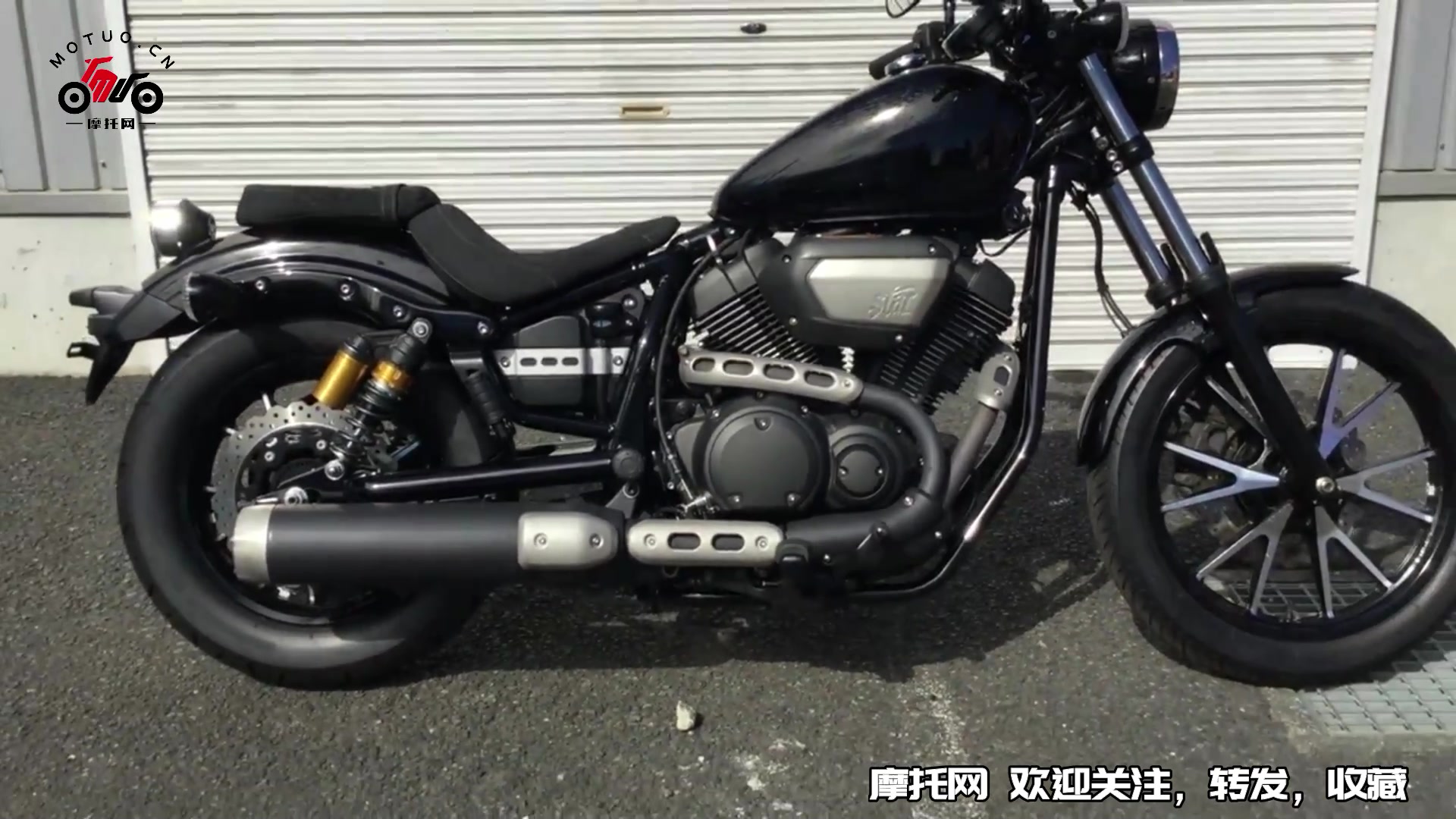 雅马哈bolt bobber风格,全方位外观声浪展示,这是要跟哈雷硬磕_哔哩