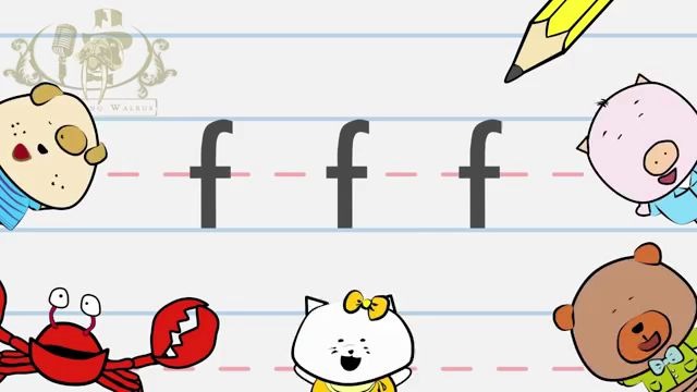 [图]【如何书写字母F】Write the letter F Alphabet Writing lesson for children