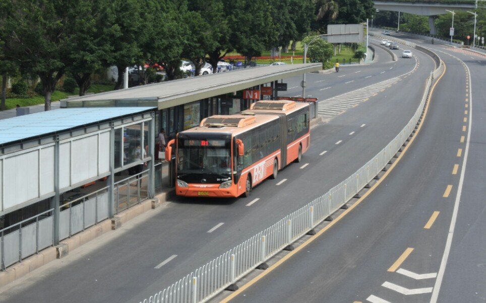 聲控福利廣州公交b1路電車宇通樣板18米d4g1800聲浪