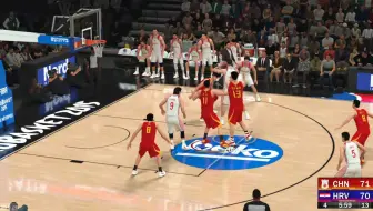 NBA2K经典：大姚阿联对抗克罗地亚，中国男篮末节发力拿下