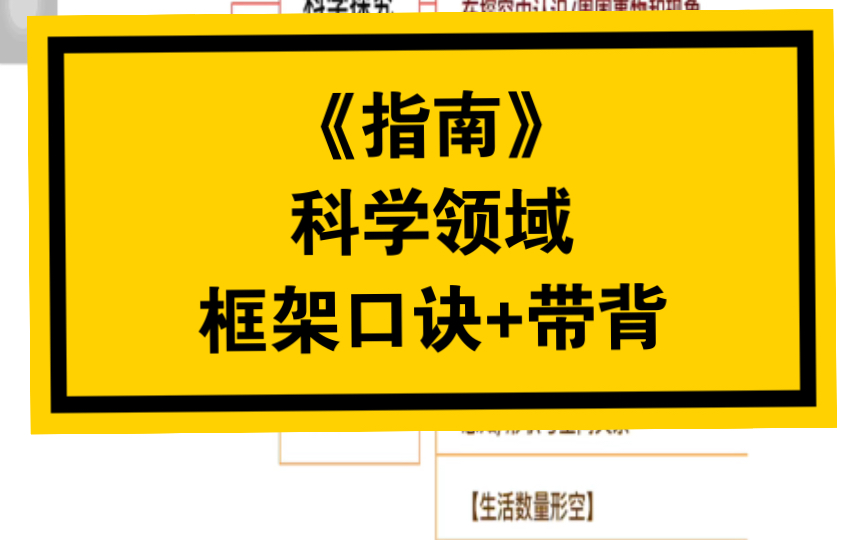 《指南》|科学领域框架|口诀+带背哔哩哔哩bilibili