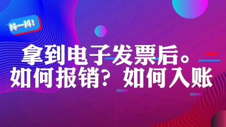 拿到电子专票后.如何报销?如何入账哔哩哔哩bilibili