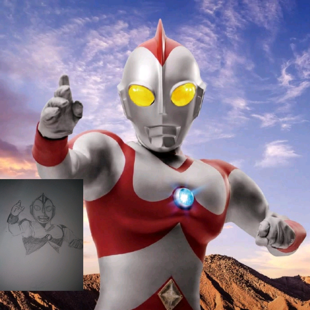 艾迪奥特曼40周年画的不好误喷