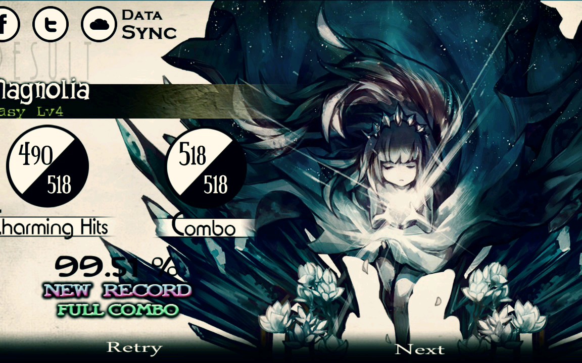 【deemo】魔王曲magnolia easy模式fall combo 重新入手当然要从简单