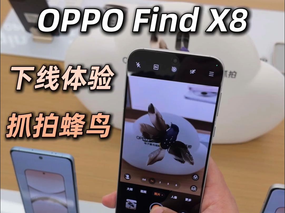 OPPO门店抓拍蜂鸟,Find X8无影抓拍绝了哔哩哔哩bilibili