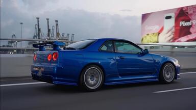 头文字D剧场版斗走中里毅钣金王东瀛战神NISSAN SKYLINE GT-R 32 V-SPEC II AUTOart 1:18  合金汽车模型_哔哩哔哩_bilibili