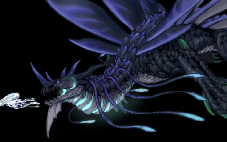 【oc龙设绘画过程】永夜中的光明意味着什么(20倍速)