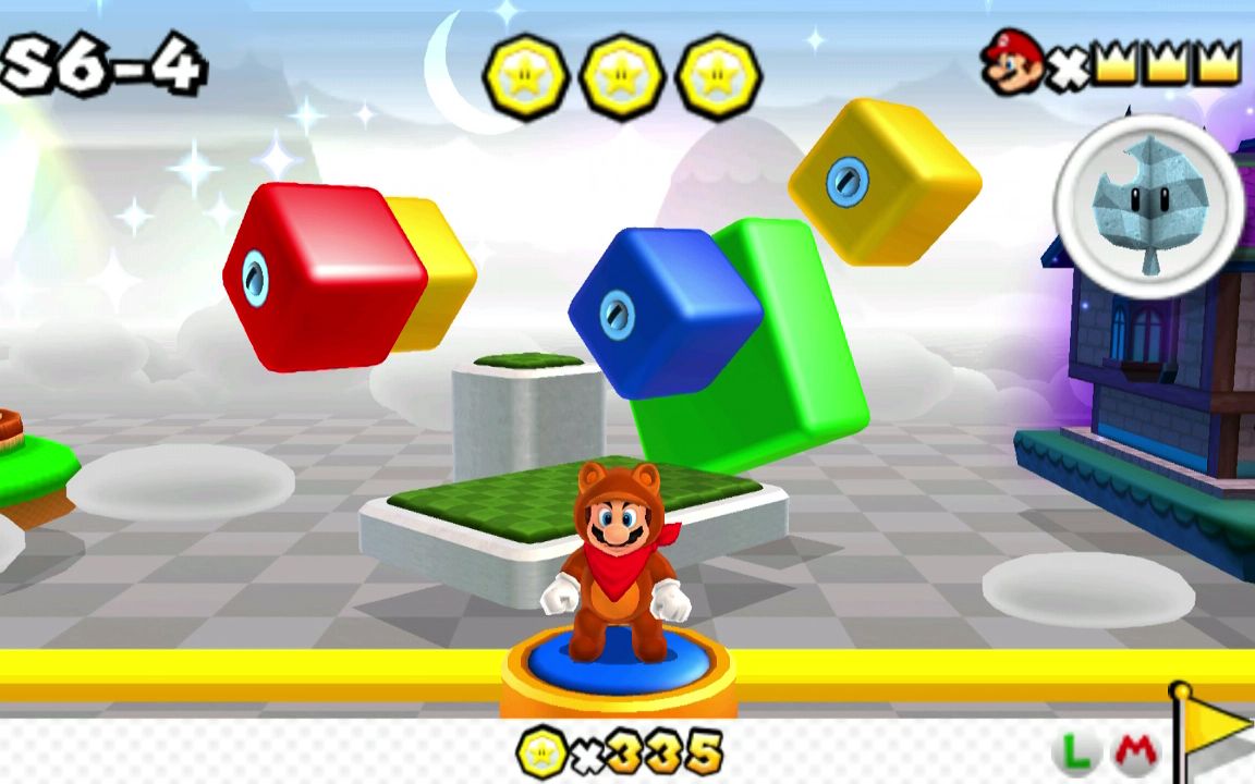 super mario 3d land 超级马里奥3d大陆 特殊6-4世界-旋转方块高空