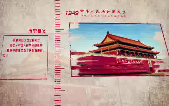 00184.新中国成立后历史大事件回顾复古历史时间轴图文展示ae模板哔哩哔哩bilibili