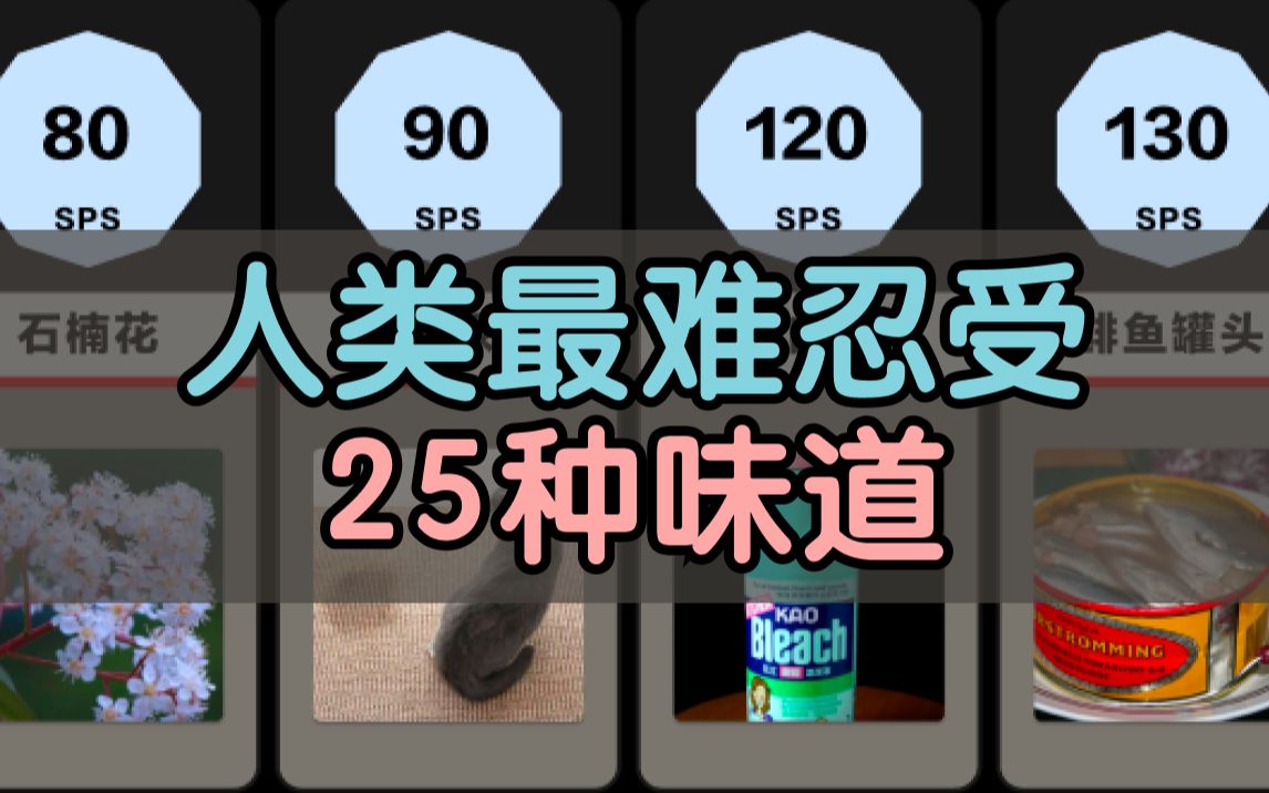 人类最难忍受的25种味道, 杀伤力好强哔哩哔哩bilibili