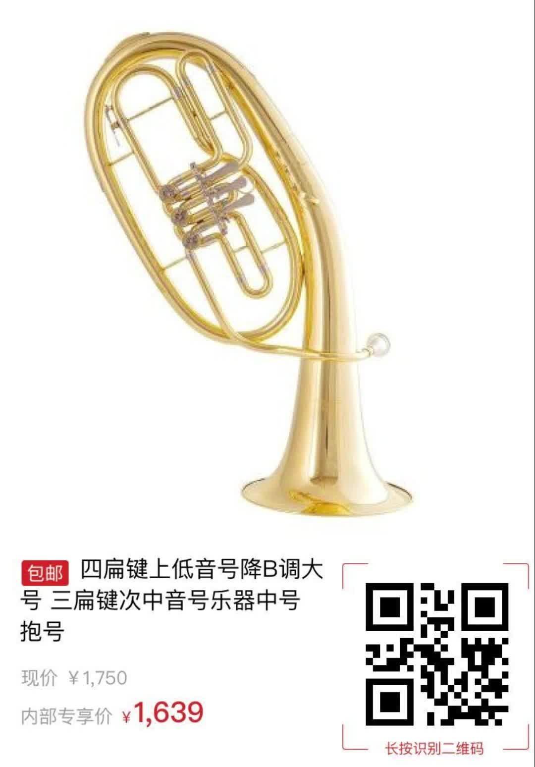 四扁键上低音号降B调大号 三扁键次中音号乐器中号抱号【乐器/吉他/钢琴/配件】哔哩哔哩bilibili