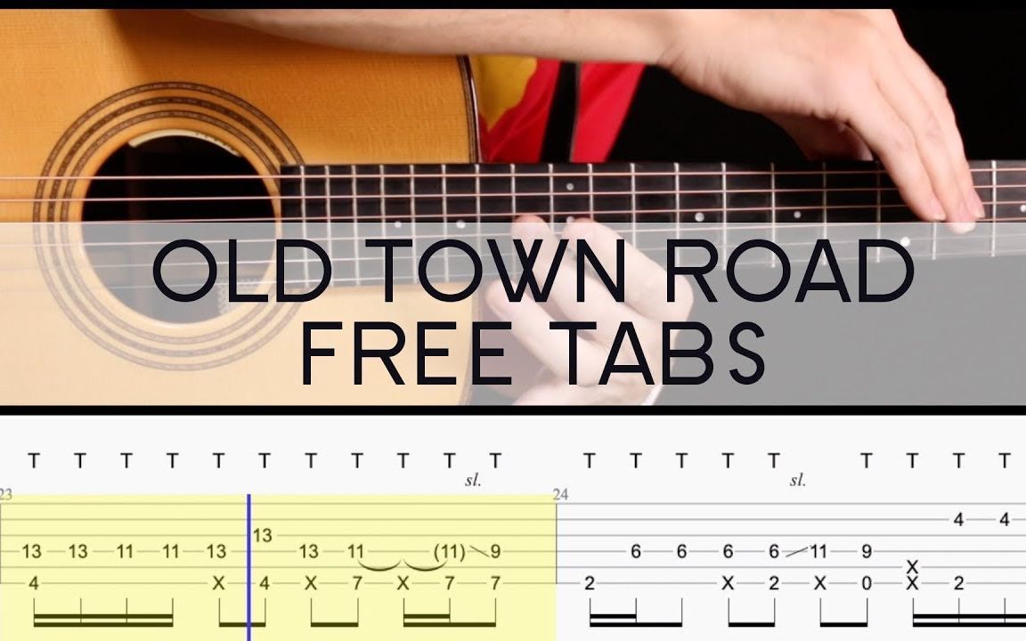 指弹谱超好听的lilnasxoldtownroad老城路