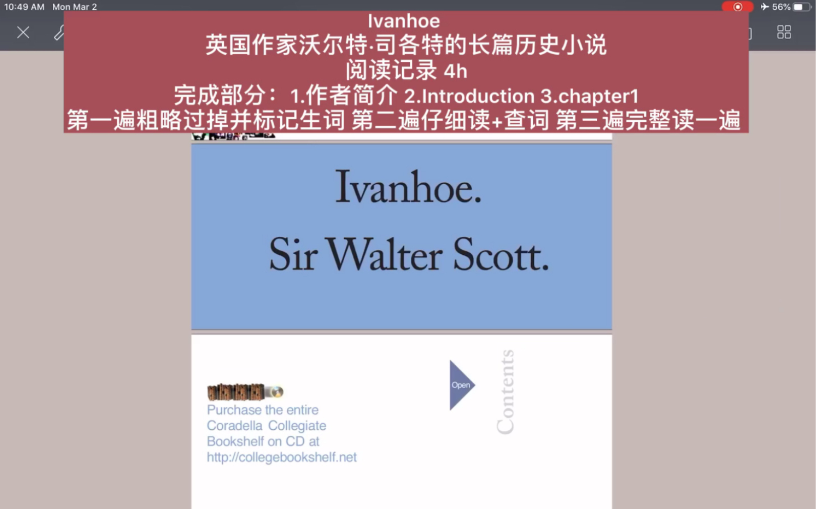 英文原著Ivanhoe 阅读4h记录 100倍速哔哩哔哩bilibili