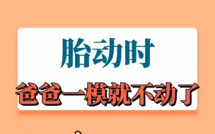 Télécharger la video: 为什么胎动的时候，爸爸一摸就不动了，你知道吗？