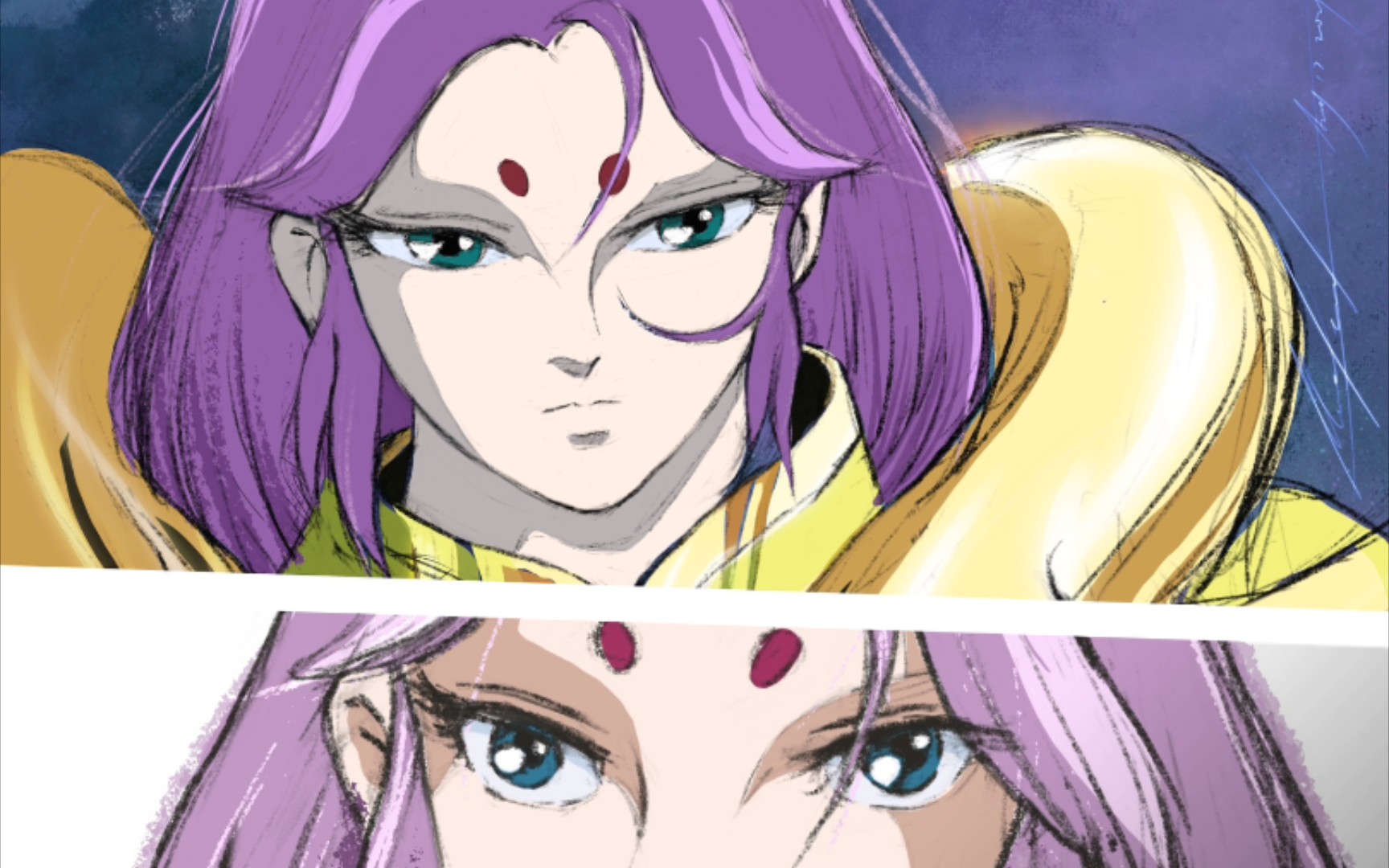 【手绘.过程】两张白羊座穆的草稿