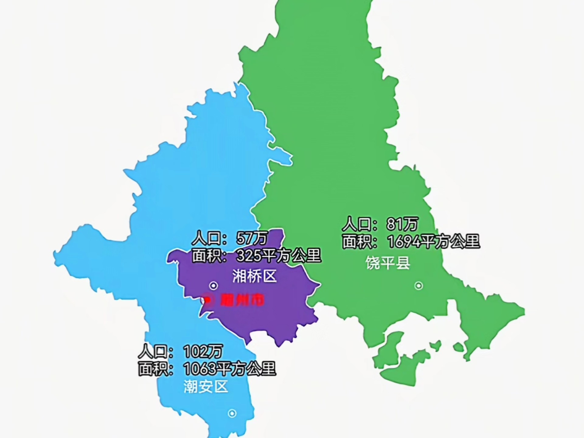 广东省潮州市面积与常住人口