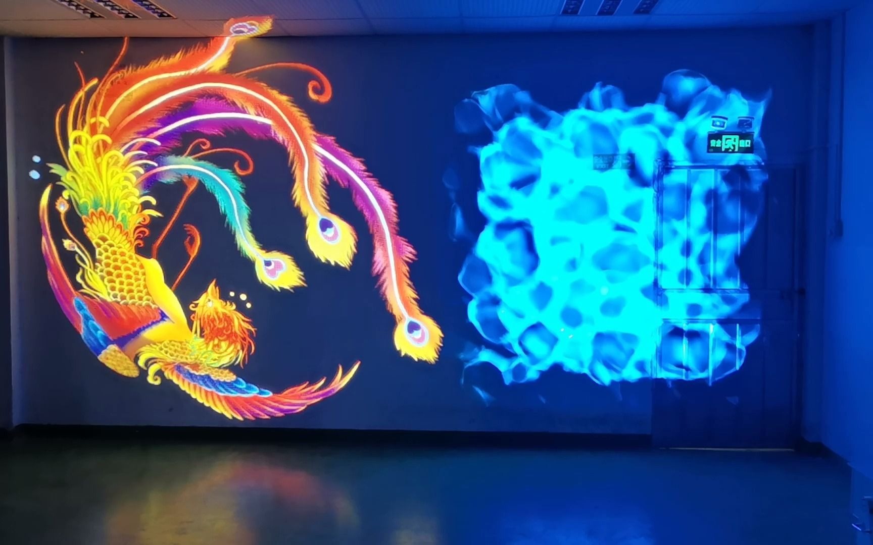 led图案投影灯与防水水纹灯单独效果展示