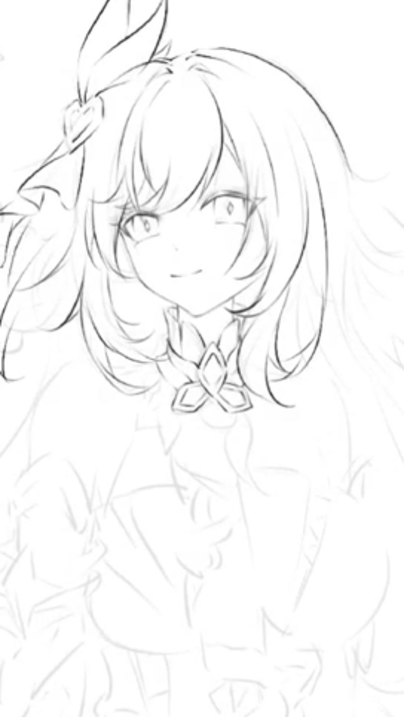 来画崩坏3吧:2给课本上的人物画一个符华的身体 手绘 崩坏3 绘画2